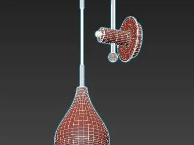 pentola wall sconce with glass shade 3D model
