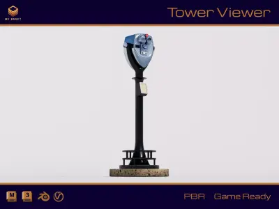 Tower Viewer Low-poly 3D model