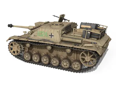 StuG III - Ausf G - 1024 - Early Production 3D model