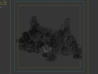 Capital - Garden - Rockery 04 3D model