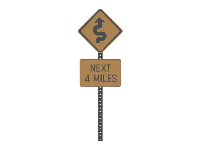 Street Sign 18  Low-poly 3D model