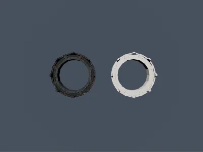 Doors city assets for game Low-poly 3D model