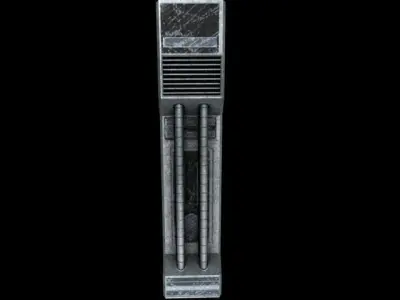 SciFi Column Low-poly 3D model