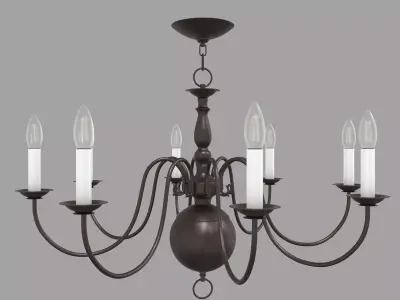 Bronze Chandelier 5007-07 by Livex Lighting 3D model