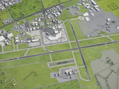 Christchurch - Airport - CHC Low-poly 3D model