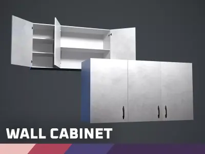 Wall Cabinet Low-poly 3D model purchase
