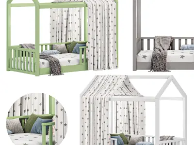 Oikiture Single Bed 3D model