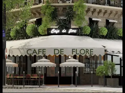 cafe de flore paris 3D model