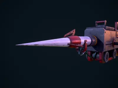 Sci fi Harpoon Gun Low-poly 3D model