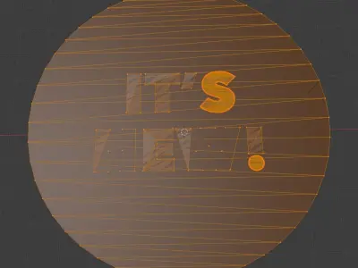 dotbe circle with letter s 3D model