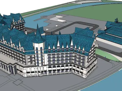 vacation spot-Resort-Fashion Leisure Hotel-0131 3D model