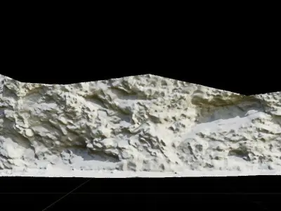 3d scanned cliff 005 Low-poly 3D model