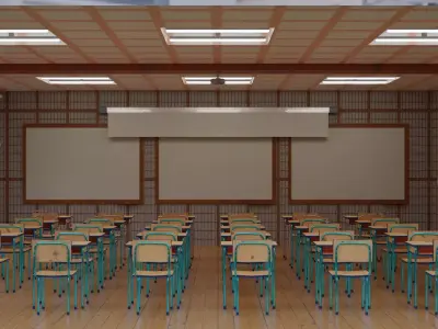 classroom japanese 3D model