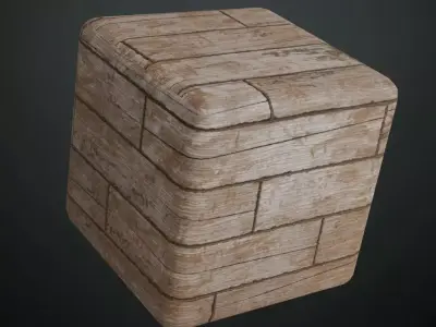 Geometric Nested Triangle Wood Inlay PBR Texture