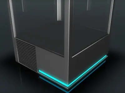 Sci Fi Container Low-poly 3D model