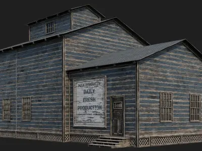 73-74-75-76 - Farm Buildings 4K PBR GameReady Low-poly 3D model