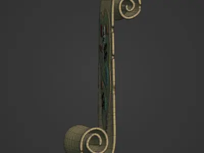 Treasure Map Low-poly 3D model