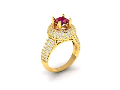 Women Ring  Render 3dm STL OBJ FBX Details 3D print model 193