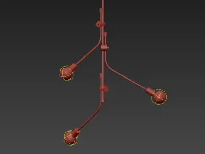 Brass Branch Chandelier 3D model