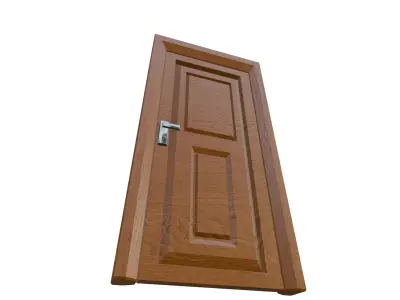 Modern Wooden Door Series One 3D model