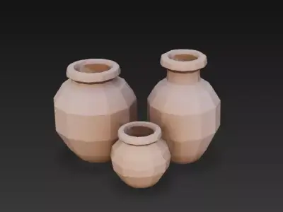 Low Poly Desert Village Pack 02 Stylized Game Ready 3D Models Low-poly 3D model