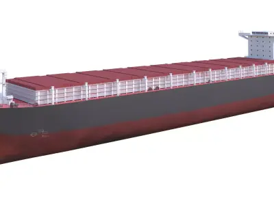 Tanker Cargo ship Low-poly AP 3D model