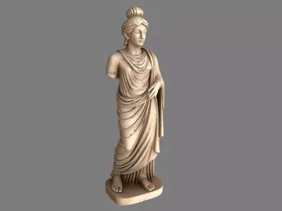 Ancient Statue Low poly 3d model Low-poly 3D model