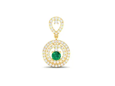 Diamond Pendant 3D print model 8