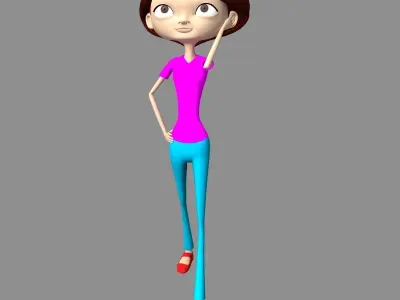 Cartoon Lisa 3D model