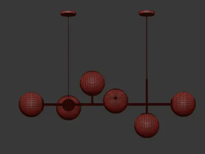 Raizer Linear Chandelier 3D model