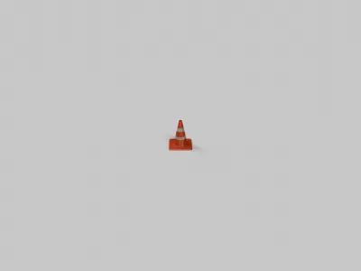 Traffic Cone V1 - 001 Low-poly 3D model