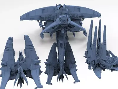 Dark Terra Former Monoliths 3D model