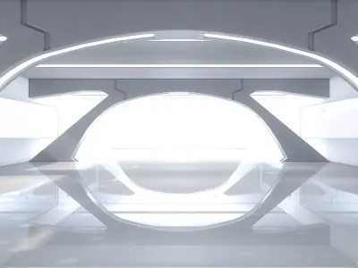 Sci Fi Tunnel 3D model 28