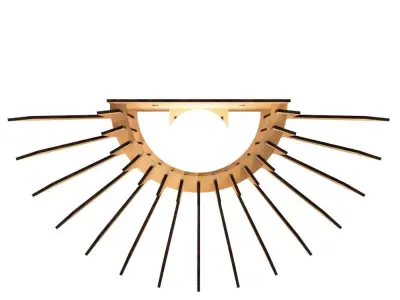 WALL LIGHT STL AND DXF FILES 5 3D print model