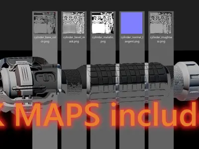Lightsaber Low-poly 3D model