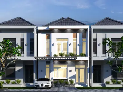 House Facades 3D model