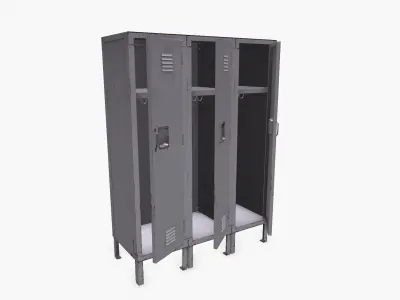 Old Metal Locker Low-poly PBR Low-poly 3D model