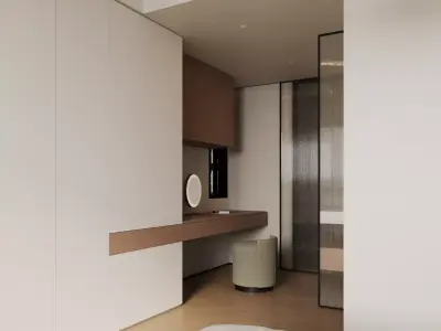 Modern bedroom 3D model 34