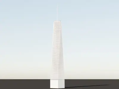 One World Trade Center New York Low-poly 3D model
