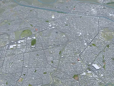 Reynosa Tamaulipas Mexico 30km Low-poly 3D model