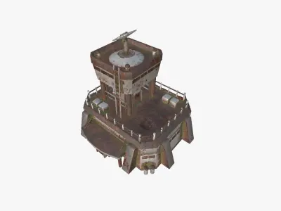 SciFi Facility B10 Abandoned - Sci Fi Exterior Design Low-poly 3D model