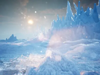 Arctic Landscape 25 Assets Low-poly 3D model