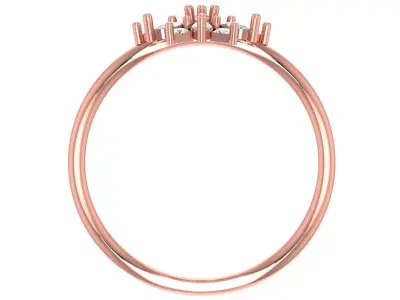 Solitaire Women Light Weight Princess marquise stone Band Ring 3D print model