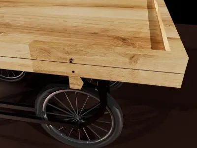 South Asian Street Food Cart Traditional Rehri  Thela   Low-poly 3D model