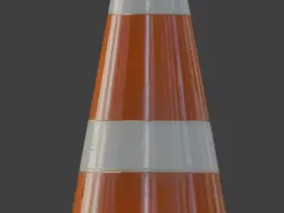 Urban Traffic Cone 3D Model Low-poly 3D model