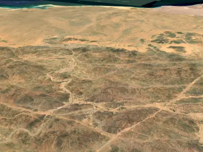 Mecca and the Red Sea coast of Saudi Arabia - tile n23 e38 3D model