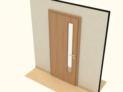 Wooden Door 3D model