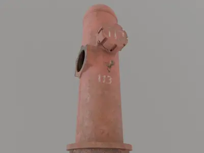 Hydrant Low-poly 3D model