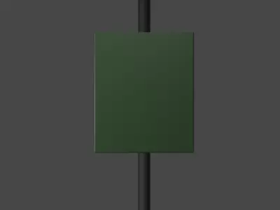 Street Trash Bin 3D model