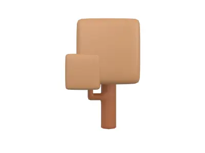 Cartoon Tree v17 004 Low-poly 3D model
